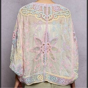 POL Pastel Crochet Spring Cardigan
